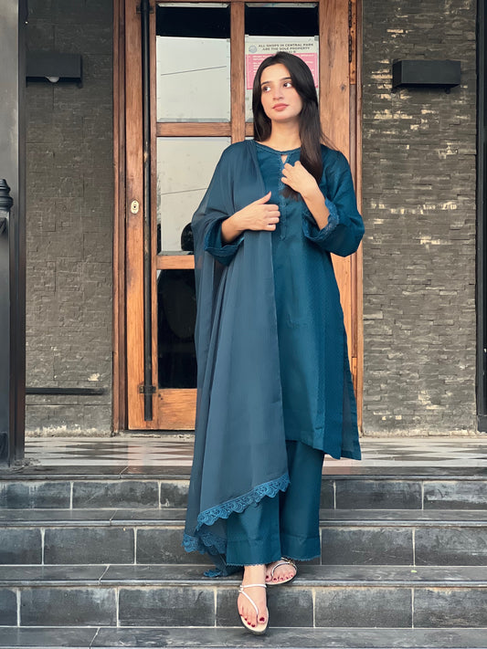 Luxurious Chic Teal 3pc