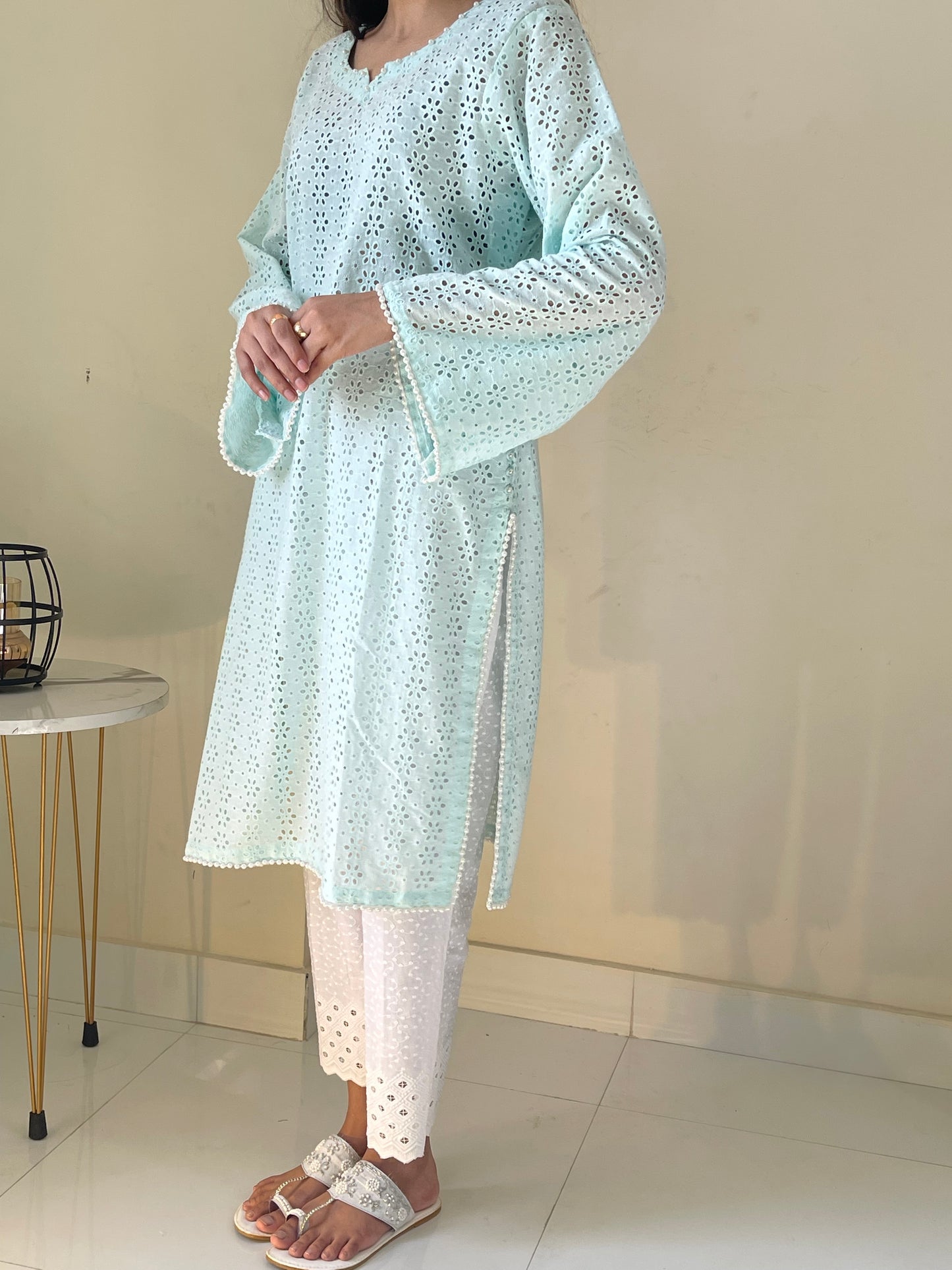Paled turquoise (Stitched) -1pc