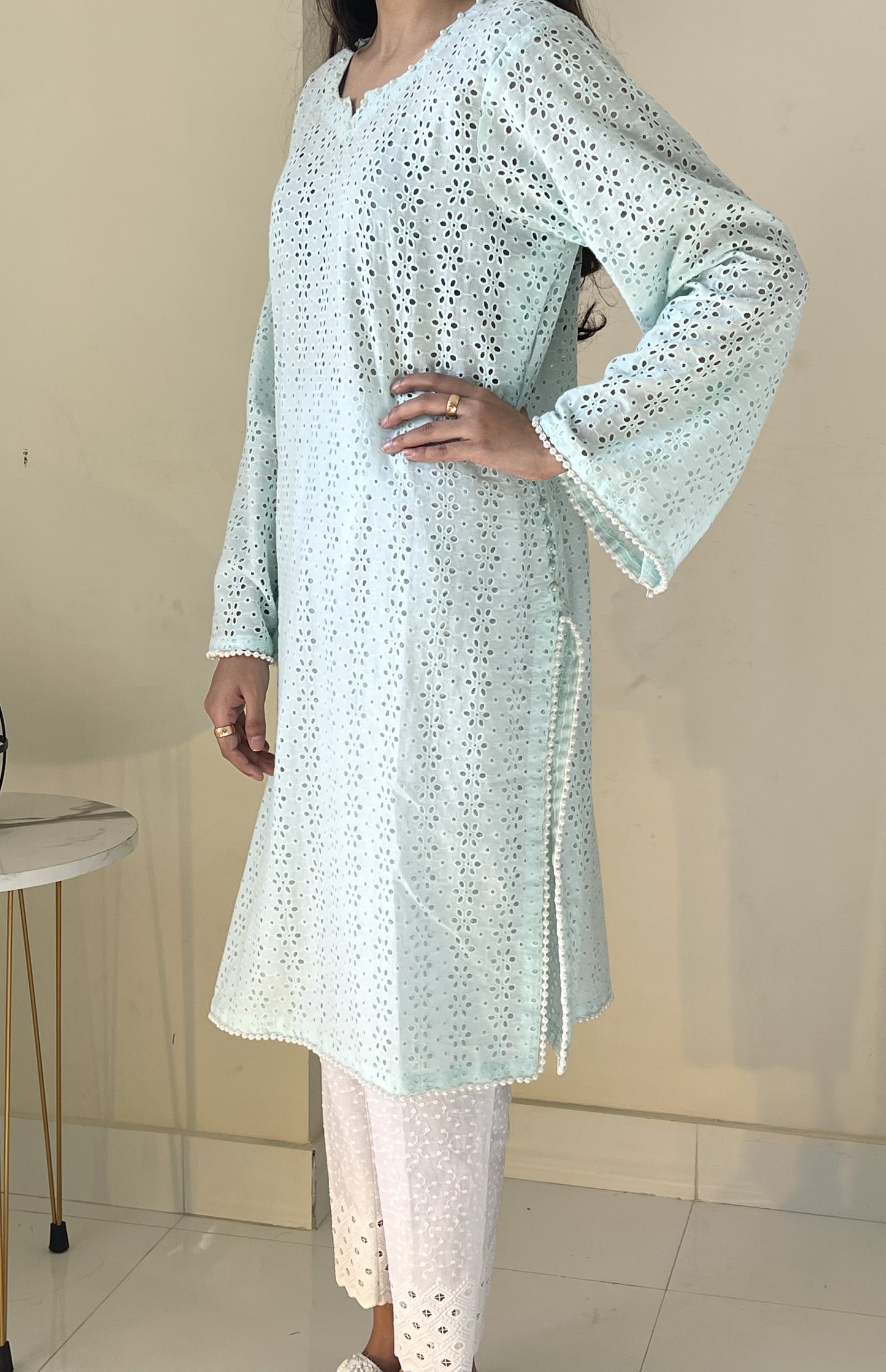Paled turquoise (Stitched) -1pc